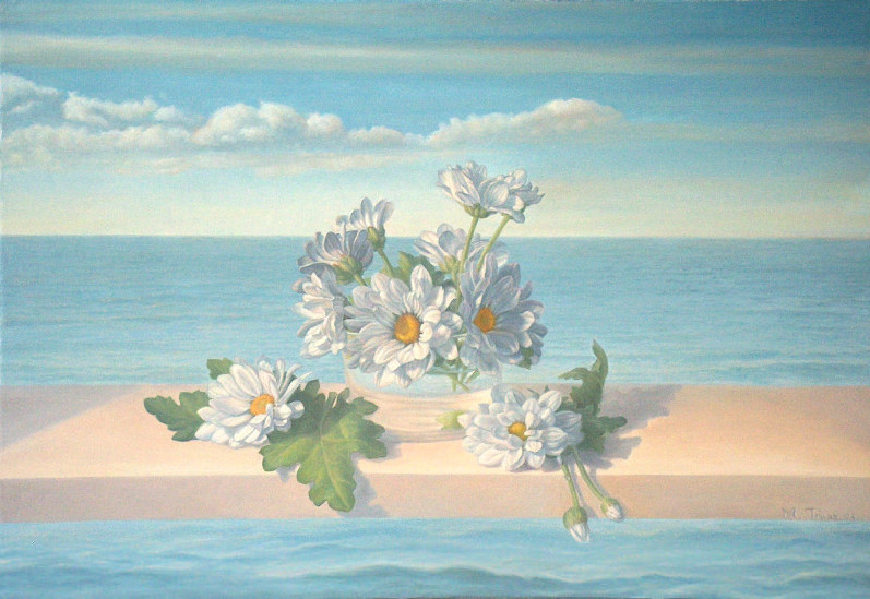 Daisies by the beach, 2007 | oil on canvas, 14.8 x 21.5 in.